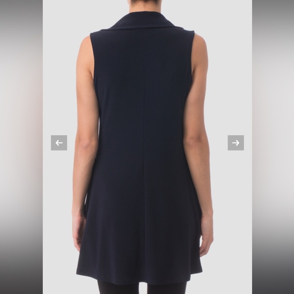 Joseph Ribkoff | Navy Collared Tunic Top  16 - Picture 2 of 10